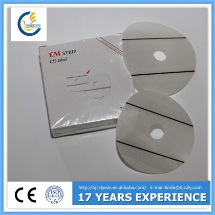 Label Diogelwch Em CD (dwy stribed)